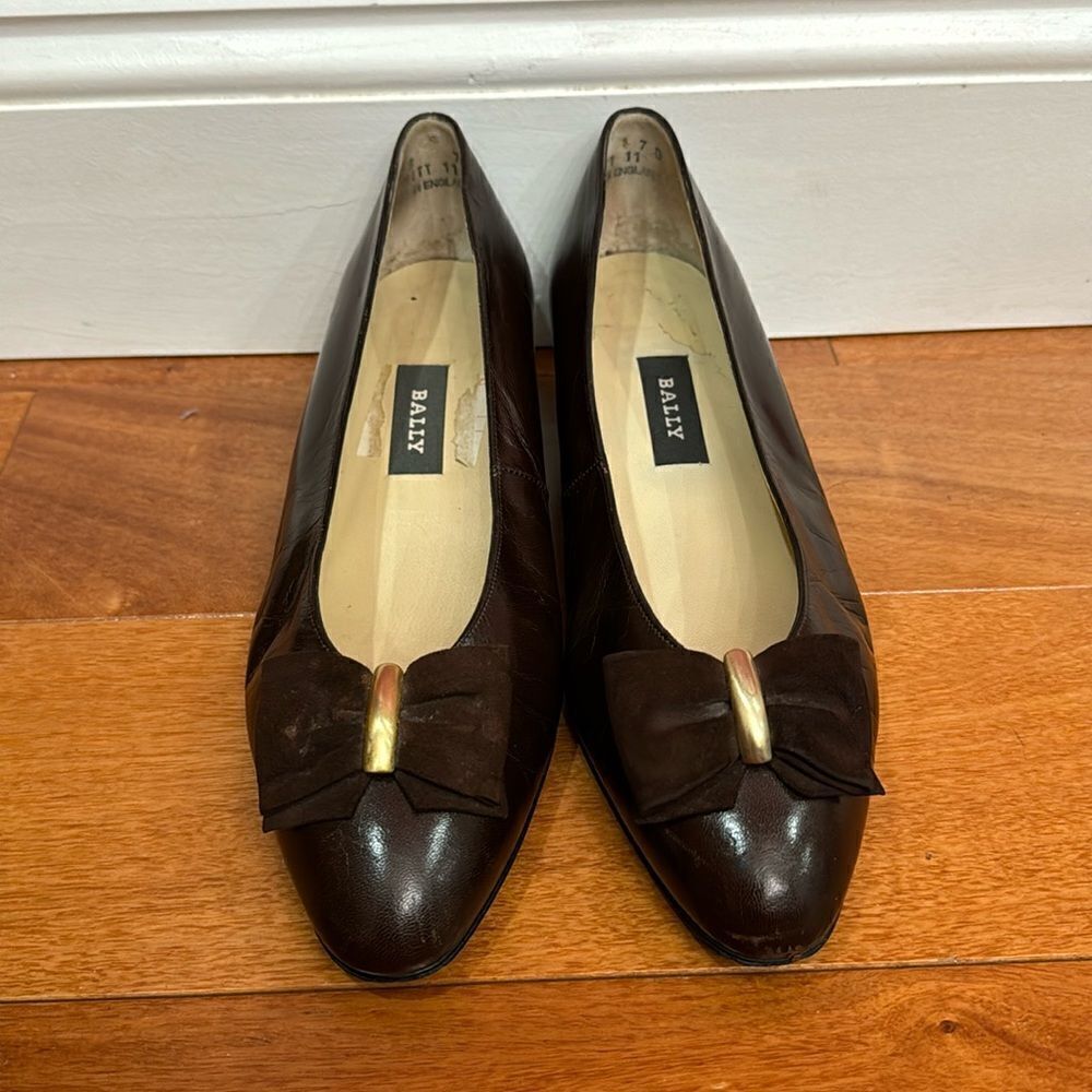 Bally Vintage Vision 7 Burgundy leather flat size 10‎